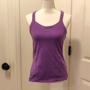 Athleta Switchback Racer Tank, Purple SIZE M
